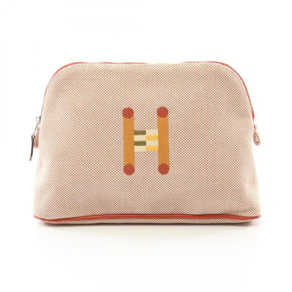HERMES Red Leather Pouch - Picture 1 of 7
